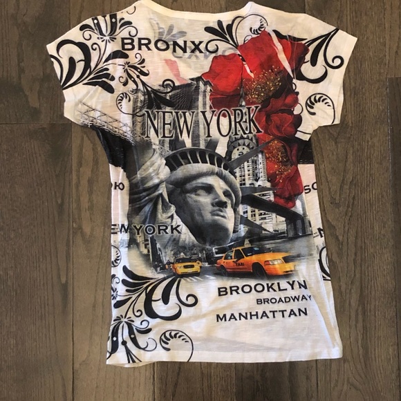 NYC Statue of Liberty Bling T-Shirt Size Large - Picture 8 of 9